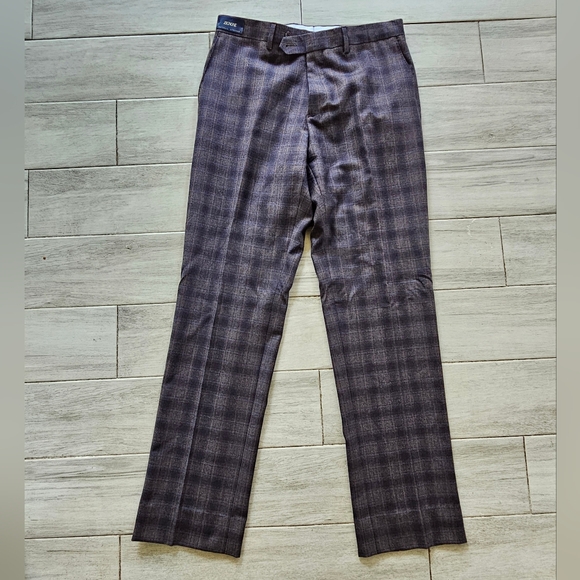 ⭐️NEW Zignone Men's Plaid Brown Pants - Picture 6 of 7
